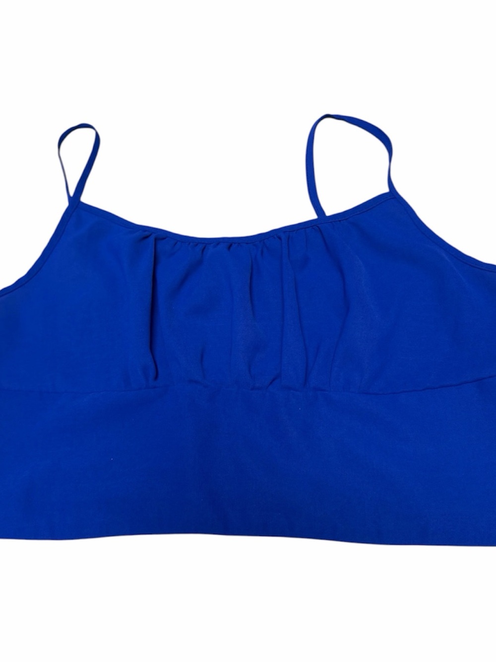 Women's Royal Blue Spaghetti-Strap Crop Top